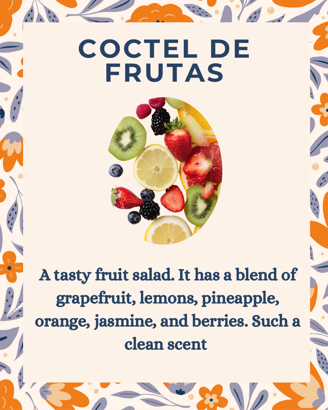 Cóctel de frutas taza