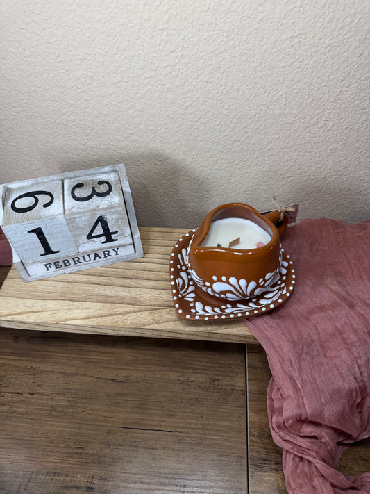 Heart shape Taza and plate